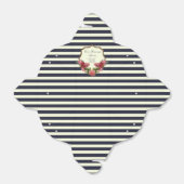 Rose Navy Blue Strips und Gold Fevor Boxes Geschenkschachtel (Ungefaltet)