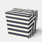 Rose Navy Blue Strips und Gold Fevor Boxes Geschenkschachtel (Rückseite)