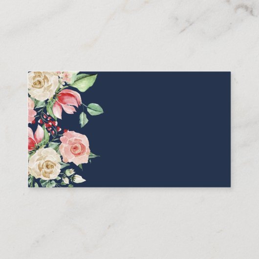 Rose Navy Blue Wie viele Kisses Showspielkarte Platzkarte (Rückseite)