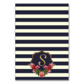 Rose Navy Strips und Gold Tischnummern (Rückseite)