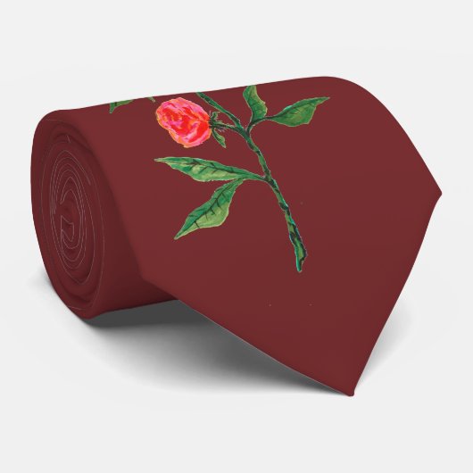 Rose Neck Tie Krawatte (Gerollt)