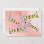 Rose Niedlicher Hund New Dog House Party Rose Rosa Einladung (Rückseite)