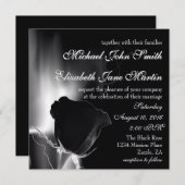 Rose Noire Einladung (Vorne/Hinten)