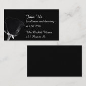 Rose Noire Empfang Cards Begleitkarte (Vorne/Hinten)