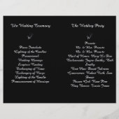 Rose Noire Folded Wedding Programm (Rückseite)