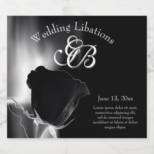 Rose Noire Schaumweinetikett (Einzelnes Label)