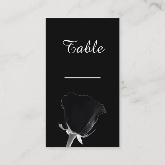 Rose Noire Table Card Platzkarte (Vorderseite)
