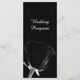 Rose Noire Wedding Program Card Programm