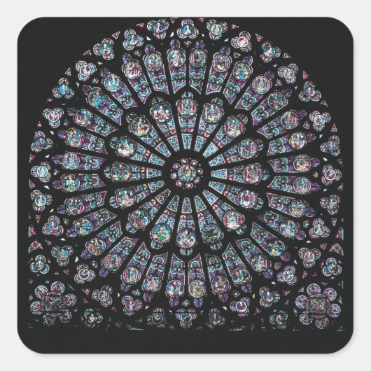 Rose Nord Quadratischer Aufkleber (Vorderseite)