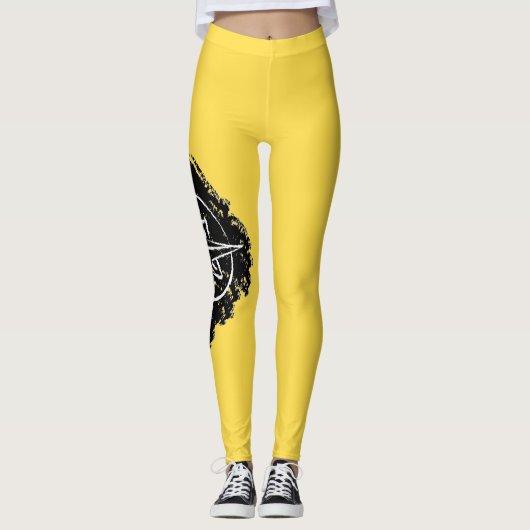 Rose Northschild Text und Compass Leggings (Vorderseite)