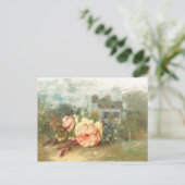 Rose Nostalgie Postkarte (Stehend Vorderseite)