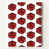 Rose-Notebook mit Graphpapier Notizblock (Rückseite)