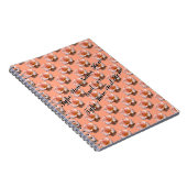 Rose Notebook personalisieren Romantisches Peach R Notizblock (Rechte Seite)