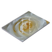 Rose Notebook personalisieren Romantisches Weißbuc Notizblock (Linke Seite)