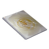 Rose Notebook personalisieren Romantisches Weißbuc Notizblock (Rechte Seite)