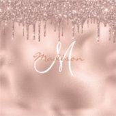 Rose-Notebook-Sticker-Monogramm-Glitzer Aufkleber (Vorderseite)