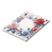 Rose Notizblock (Rotiert)