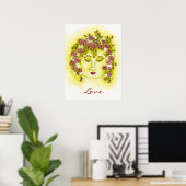 Rose Nymph Poster - Sprichwort anpassen (Heimbüro)