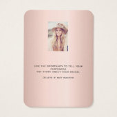 Rose Ohrringe Schmuck Foto-Display-Karte (Rückseite)