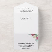 Rose Oldtimer in einer Hochzeitseinladung All In One Einladung (Außenbereich)