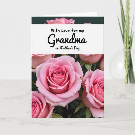 Rose Oma Muttertagskarte Karte (Vorderseite)