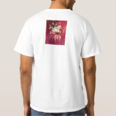 Rose on Red Textured Background T-Shirt (Rückseite)