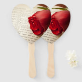 Rose on Shakespeare Fächer (Vorne und Hinten)