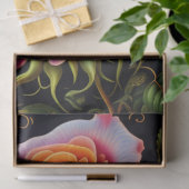 Rose Orange PInk Spray Illustration Seidenpapier (Geschenk)