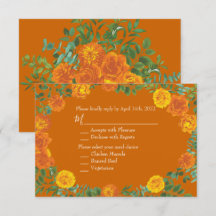 Rose Orange & Rust Fall Peony