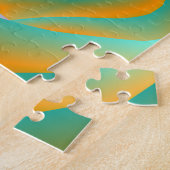 Rose Orange und Green Spiral Puzzle (Seite)