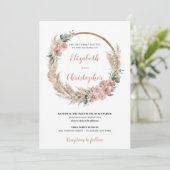 Rose Orchid Eukalyptus, getrocknet Einladung (Stehend Vorderseite)