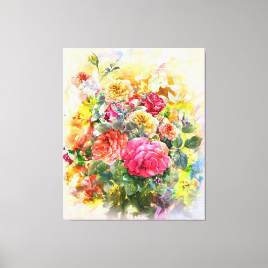 Rose Orchideen Leinwanddruck (Vorderseite)