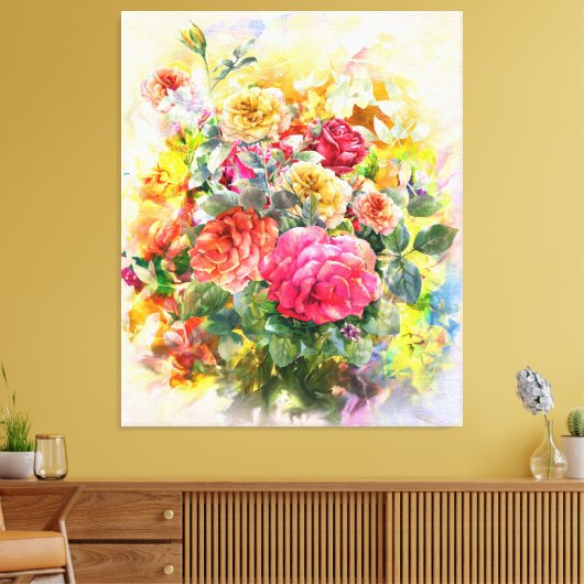 Rose Orchideen Leinwanddruck (Insitu (Wohnzimmer))