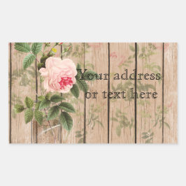 Rose Orleans Ecru Mason Jar und Affodils Rechteckiger Aufkleber