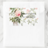 Rose Orleans White Mason Jar und Affodils Rechteckiger Aufkleber (Tasche)