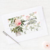 Rose Orleans White Mason Jar und Affodils Rechteckiger Aufkleber (Umschlag)