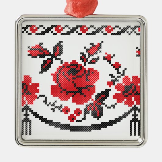 Rose Ornament Aus Metall (Vorne)