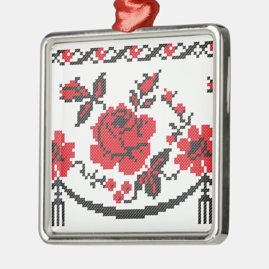 Rose Ornament Aus Metall (Links)