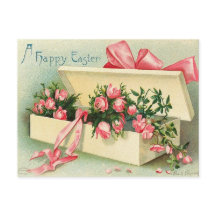 Rose Osterpostkarte