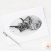 Rose Ovaler Aufkleber (Umschlag)