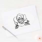 Rose Ovaler Aufkleber (Umschlag)