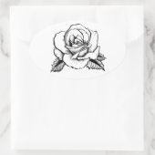Rose Ovaler Aufkleber (Tasche)