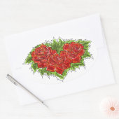 Rose Ovaler Aufkleber (Umschlag)