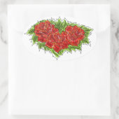 Rose Ovaler Aufkleber (Tasche)