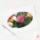 Rose Ovaler Aufkleber (Umschlag)