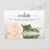 Rose Pale Elegante Wedding Website Begleitkarte (Vorderseite)