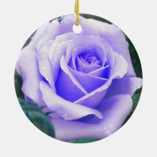 Rose Pale Lavendel Keramikornament (Hinten)