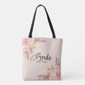 Rose-Pampas-Gras-Blütenschrift Tasche (Rückseite)