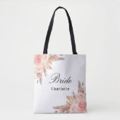 Rose Pampas gras Goldblume Tasche (Vorderseite)