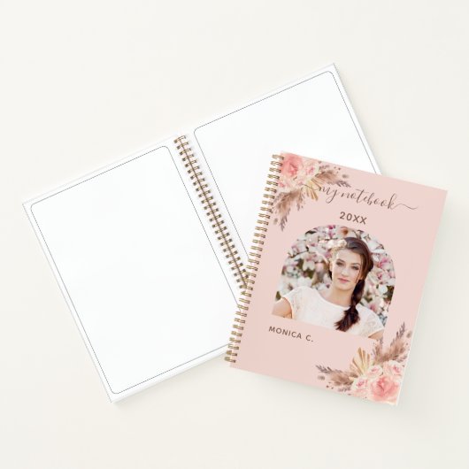 Rose Pampas Notizblock (Innenseite)